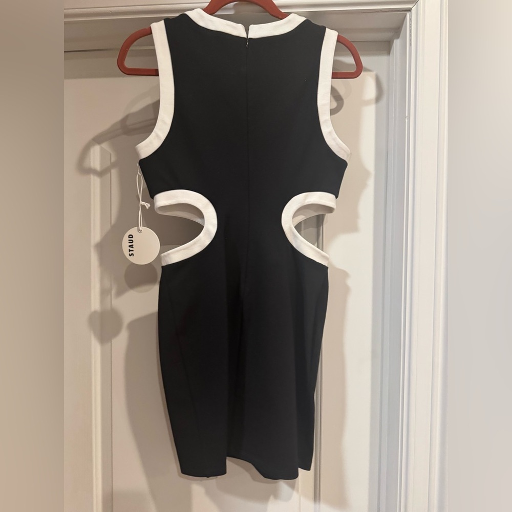 STAUD Dolce sleeveless cutout mini dress NWT - Picture 6 of 6